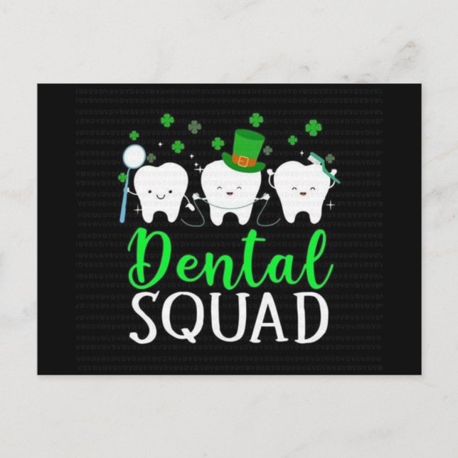 Animated St. Patrick's Day Tooth Holiday Postcard (Front)