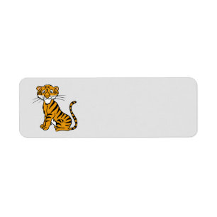 Animated Tiger Return Address Label