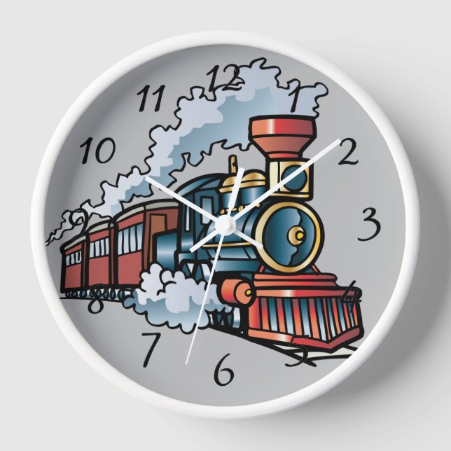 Animated train round clock (Front)