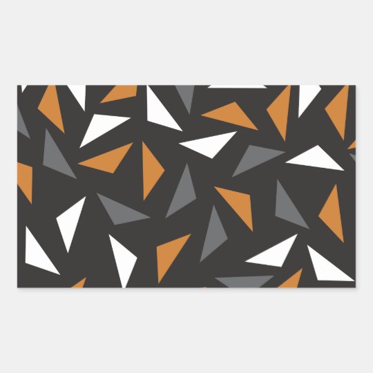 Animated triangles rectangular sticker
