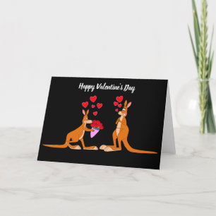Animated Valentine's Day Kangaroos holiday card