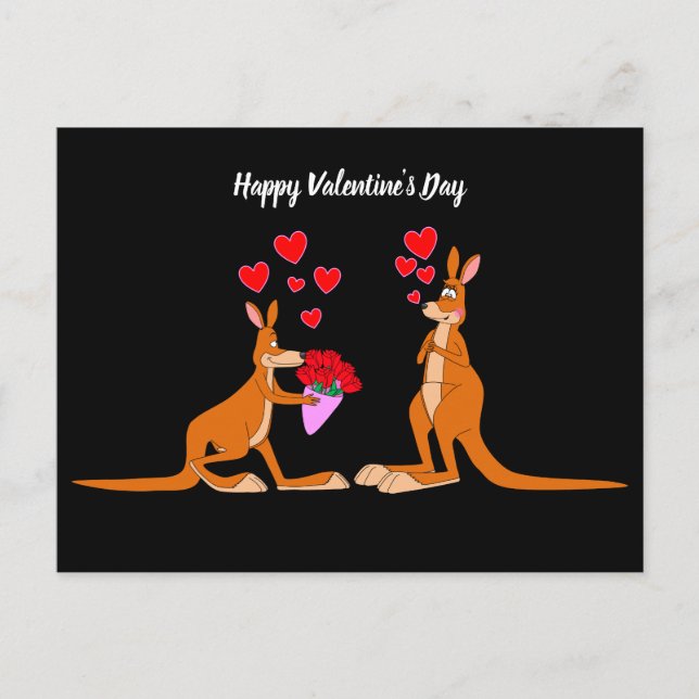 Animated Valentine's Day Kangaroos postcard (Front)