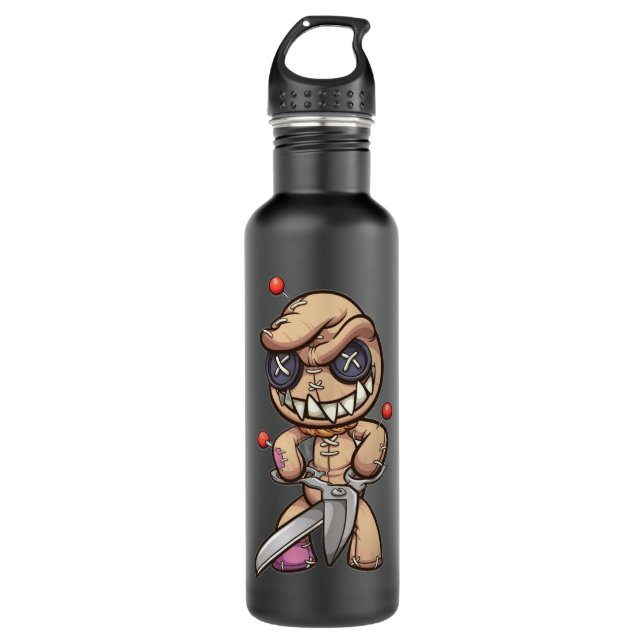 Animated Voodoo Doll 710 Ml Water Bottle (Front)