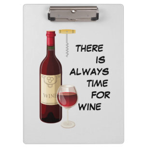 Animated wine bottle and glass clipboard