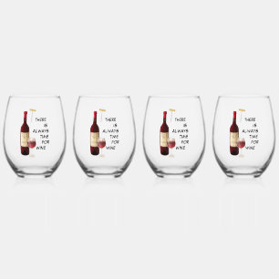 Animated wine bottle and glass wine glass