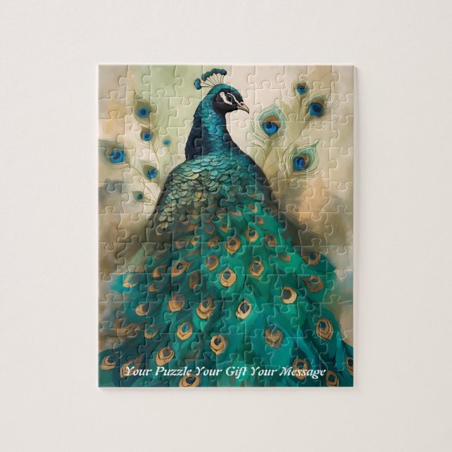 Animation Boho peacock Jigsaw Puzzle (Vertical)