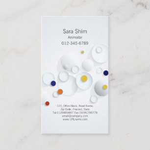 Animator Business Card 3D Dots Scatter
