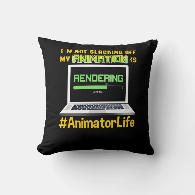 Animator Rendering Programmer Computer Animation Cushion (Front)