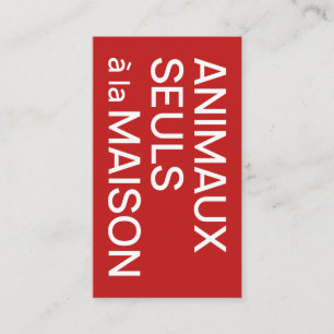 Animaux Seuls a la Maison Business Card