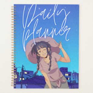 Anime Aesthetic "Daily Planner" City Sunset Vibe Planner