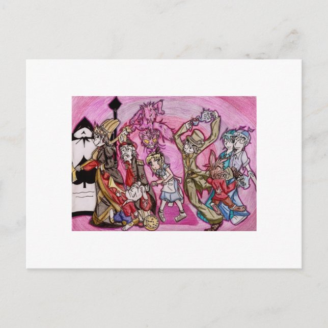 Anime Alice in Wonderland Postcard (Front)