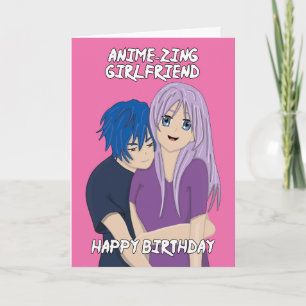 Anime Amazing Girlfriend Birthday  Card