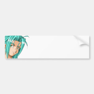Anime and Manga Faces Bumper Sticker