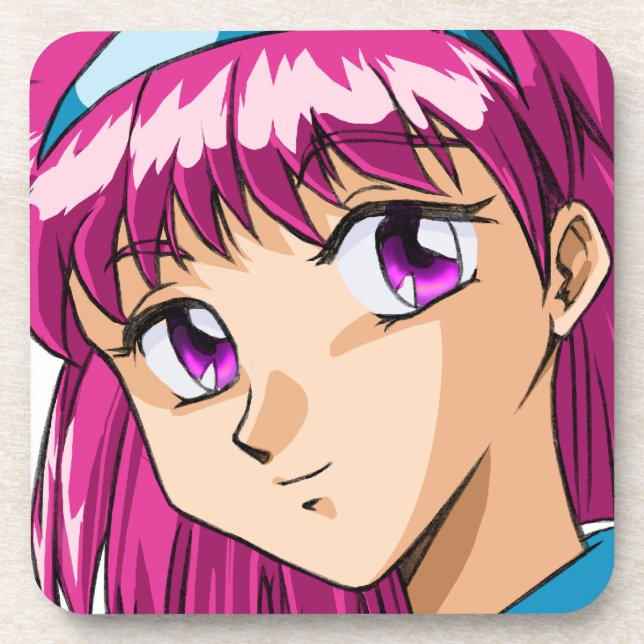 Anime and Manga Faces Coaster (Front)