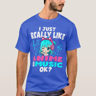 Anime and Music Kawaii Chibi een Anime Girl funny  T-Shirt