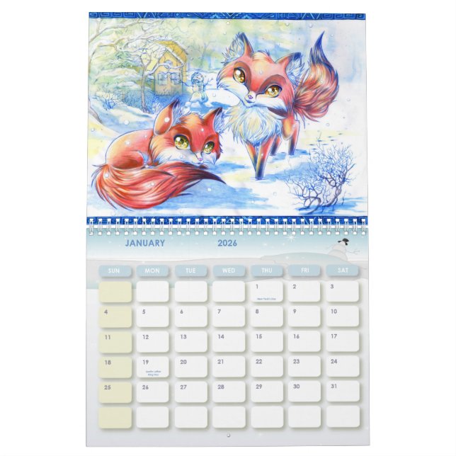 Anime art 2012 calendar (Jan 2026)