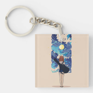 Anime Art, Character Design, Minimalist Anime, Lo- Key Ring