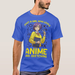 Anime Art For Women Teen Girl Anime Merch Sketch A T-Shirt