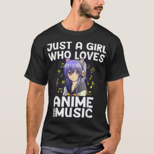 Anime Art For Women Teen Girls Anime Merch Music A T-Shirt