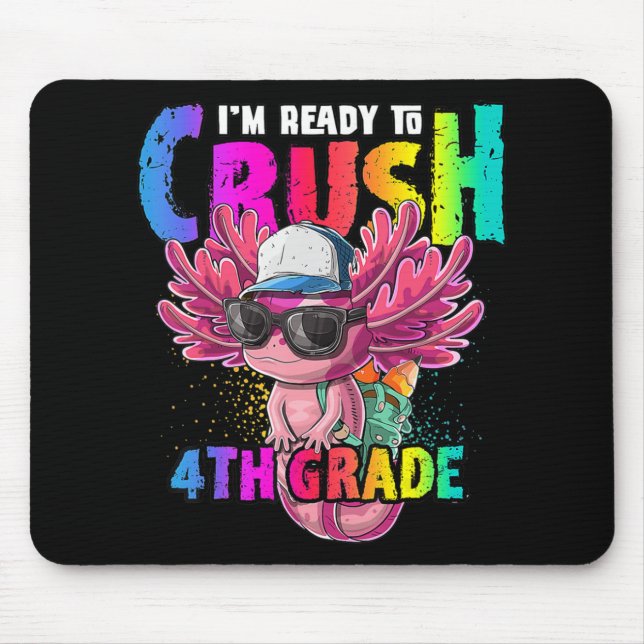 Anime Axolotl Waifu Who Love Anime Ramen And Sketc Mouse Pad (Front)