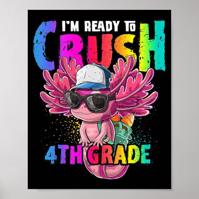 Anime Axolotl Waifu Who Love Anime Ramen And Sketc Poster (Front)