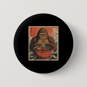 Anime Bigfoot Ramen Japanese Funny Kawaii Gift Men 6 Cm Round Badge