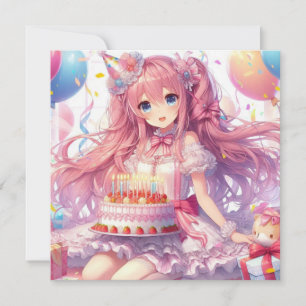 Anime birthday invitation