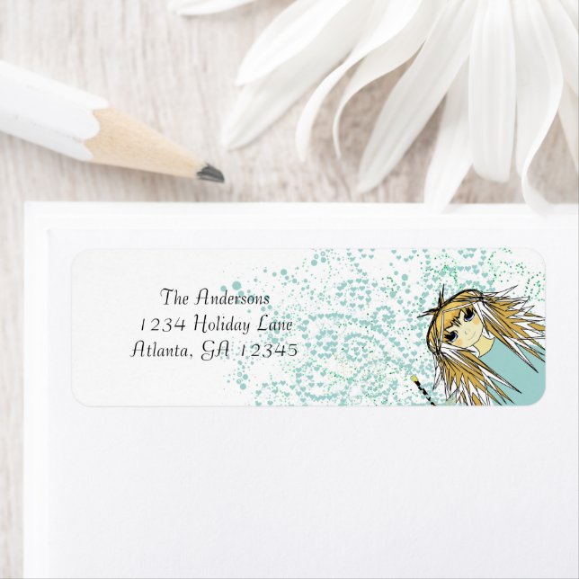 Anime Birthday Party Invitation Return Address Return Address Label (Insitu)