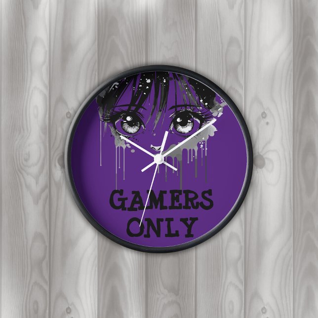 Anime Black & gray Face Monogram | Clock (Creator Uploaded)