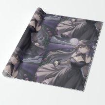 Anime Black & Purple Wrapping Paper