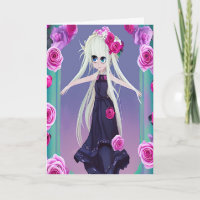 Anime Blonde Bride Bridesmaid Invitation