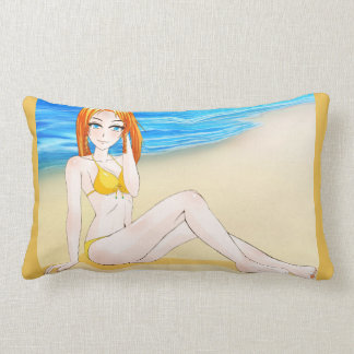 Anime Blonde Girl Bed Pillow
