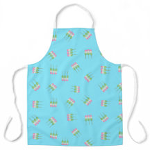 Anime Blue Pastel Dango All-Over Print Apron