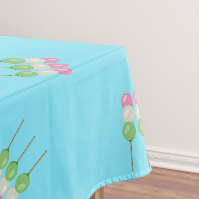Anime Blue Pastel Dango Tablecloth (In Situ)