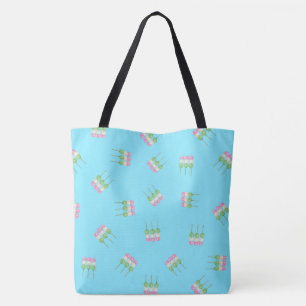 Anime Blue Pastel Dango Tote Bag