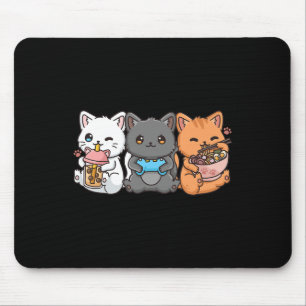 Anime Bo Tea Bubble Tea Gaming Gamer Ramen Cat Mouse Pad