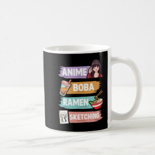 Anime Boba Ramen Sketching Otaku Kawaii Anime Girl Coffee Mug