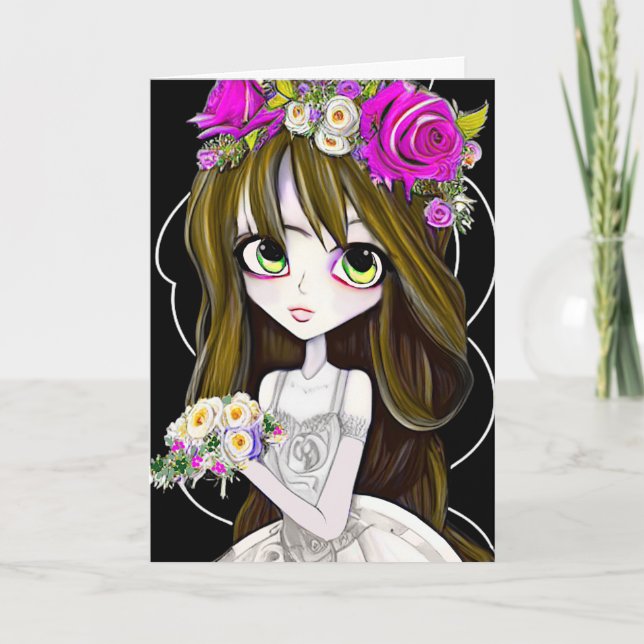 Anime Bride Bridesmaid Invitation (Front)