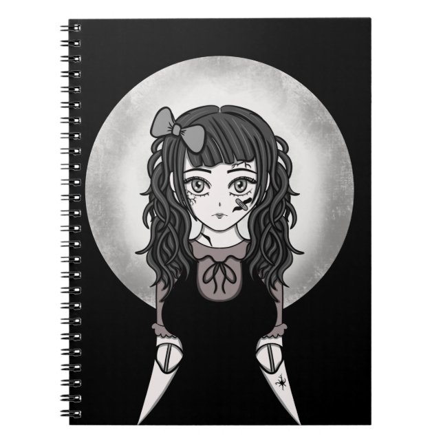Anime Broken Doll Gothic Notebook (Front)