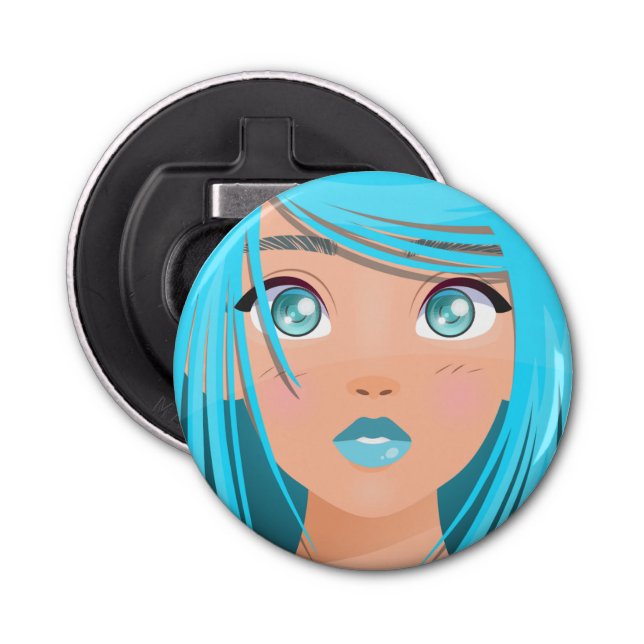 ANIME CARTOON GIRL BOTTLE OPENER (Front)