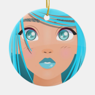 ANIME CARTOON GIRL CERAMIC ORNAMENT