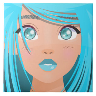 ANIME CARTOON GIRL CERAMIC TILE
