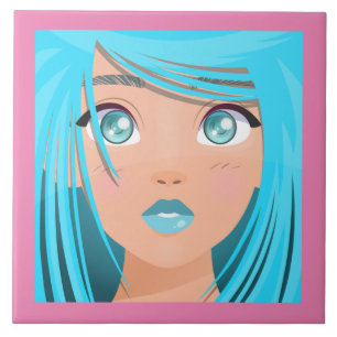 ANIME CARTOON GIRL CERAMIC TILE