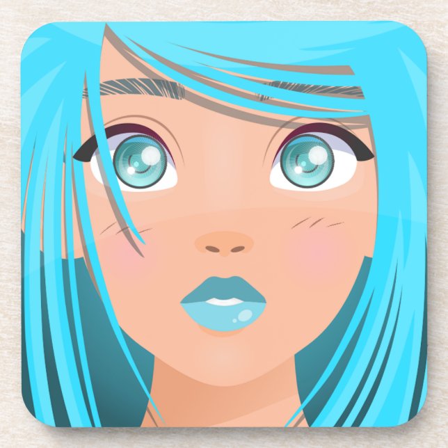 ANIME CARTOON GIRL  COASTER (Front)
