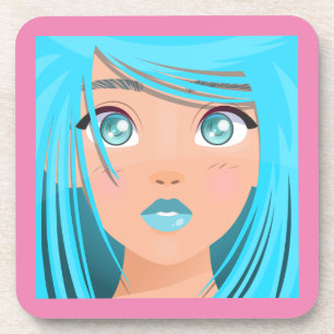ANIME CARTOON GIRL  COASTER