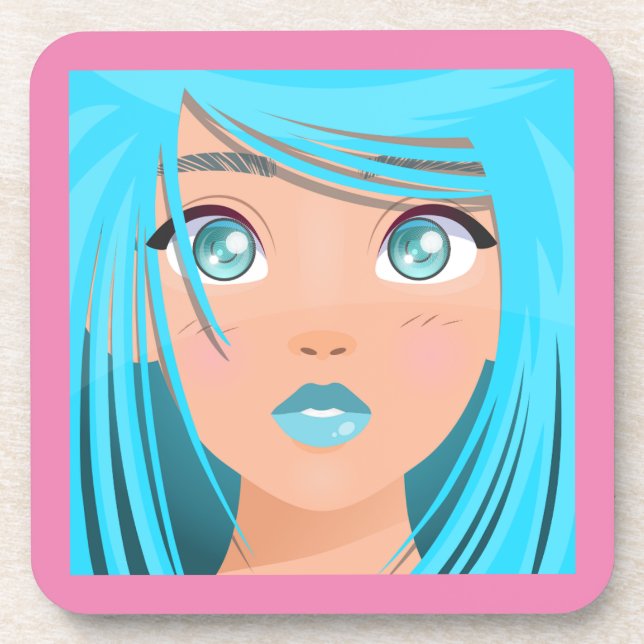 ANIME CARTOON GIRL  COASTER (Front)