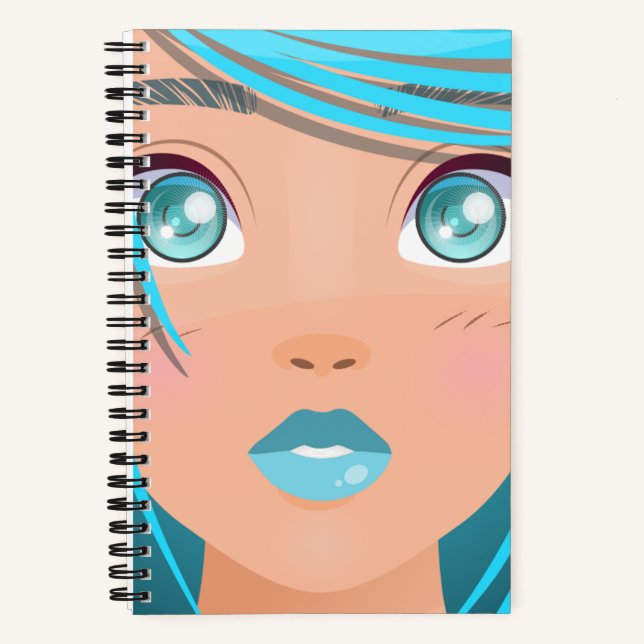 ANIME CARTOON GIRL  NOTEBOOK (Front)