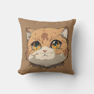 Anime Cat Face Cushion
