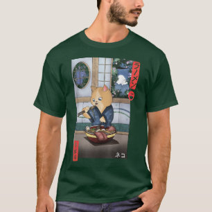 Anime Cat Ramen Kawaii Neko Noodles T-Shirt