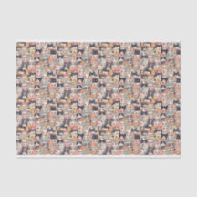 Anime cats repeating pattern